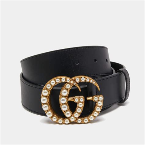 black pearl gucci belt|Gucci pearl belt sale.